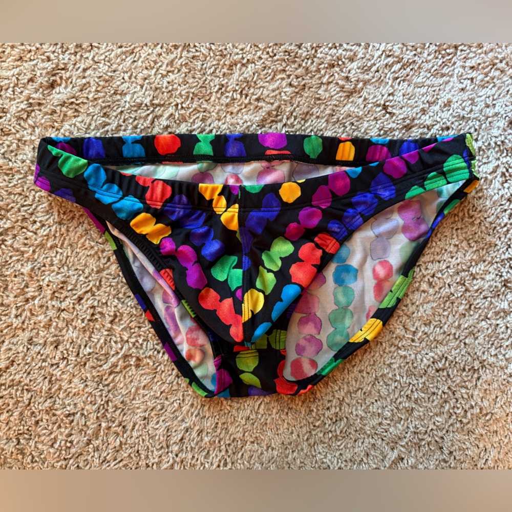 Colorful New Patterned Mens Swim Briefs